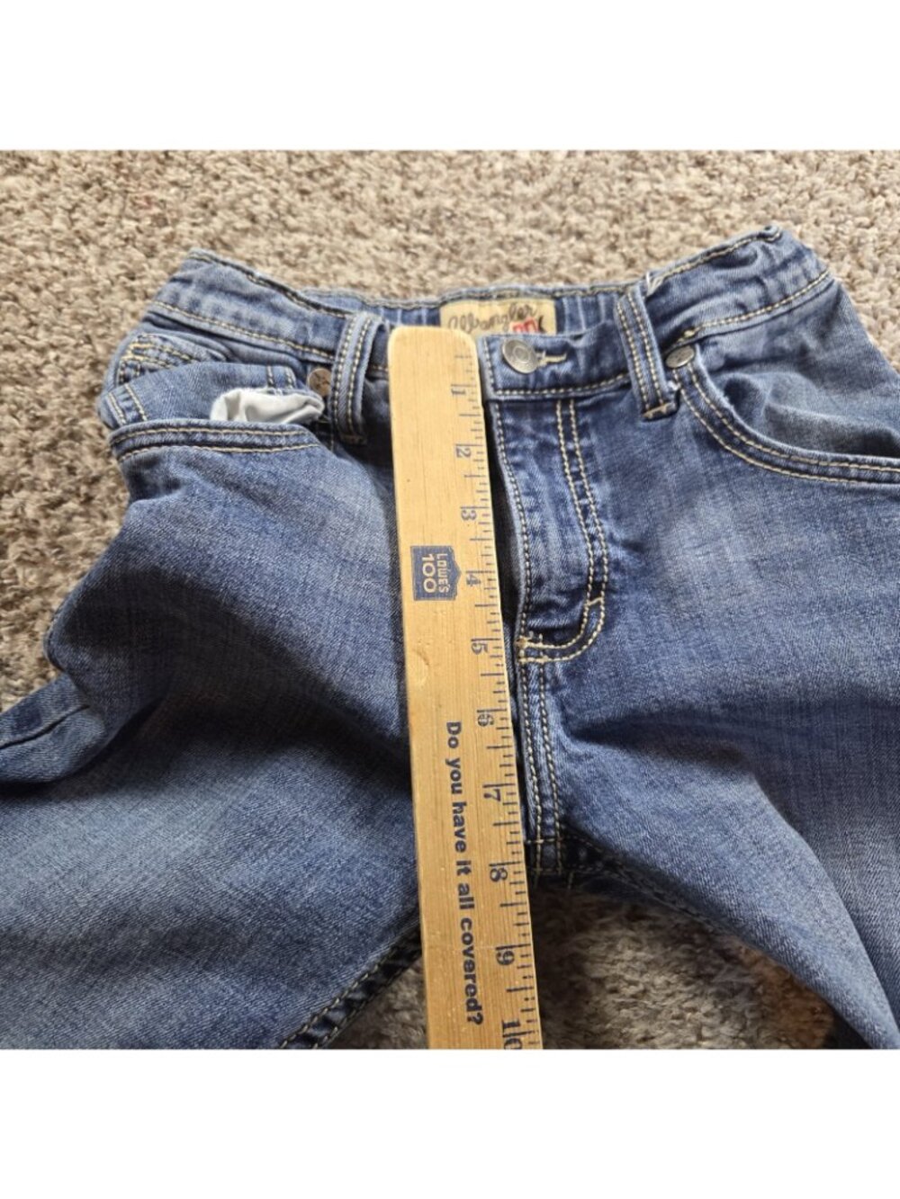 Wrangler 20X Jeans Boys 12 Bootcut Denim Dark Wash Read* - Picture 6 of 9